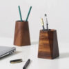 S38496b10f7e841cbb2bde9ea375a178ci.jpg New Wood Pen Holder Large-capacity Portable Stationery Storage Holder Pen Container School Office