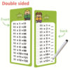 15Pcs/set Math Addition Subtraction Multiplication Division Erasable Reusable Number Learning Cards Children's Math Teaching Aid