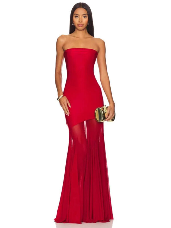 S387e7c79c30840c6966ad165d7948d44t.jpg Mozision Off-shoulder Strapless Sexy Maxi Dress Women Gown Fashion Elegant Mesh Sleeveless Backless Bodycon Club Party Dresses