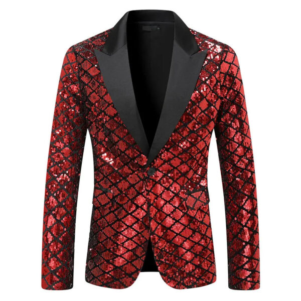 S3891f14bc8694e21a18ae9a17d77c0251.jpg Fashion Men Luxurious Sequin Plaid Suit Jacket Gold / Silver Singer Host Stage Party Loose Dress Blazer Coats