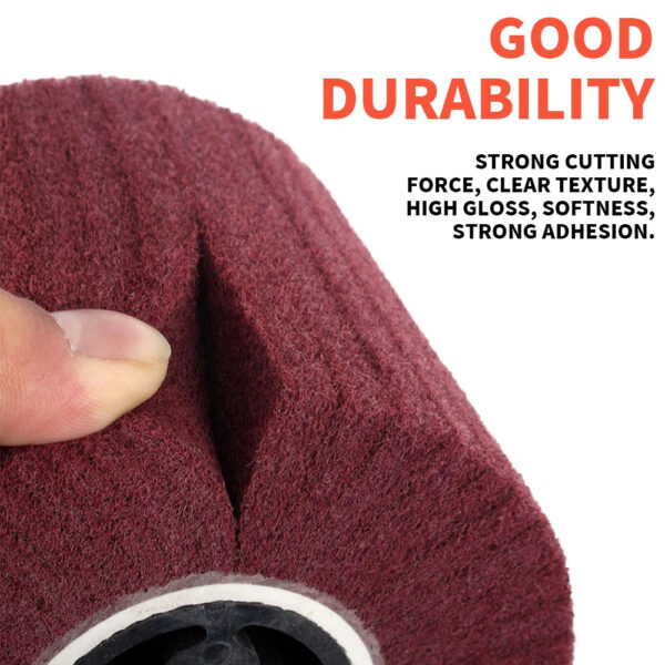 S38b5215553dd4451b49db1725ecac7fec.jpg SIFANG Non-woven Nylon Abrasive Flap Wheel Brush Wire Drawing Polishing Burnishing Drum Wheel for Stainless Steel