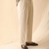 S38e28d1f15ac4e1fa99fc346f2d75203u.jpg Linen Straight Pant For Men Summer Business Gentleman Naples Pant Paris Buckle Drape High Waisted Trousers Men Formal Pant