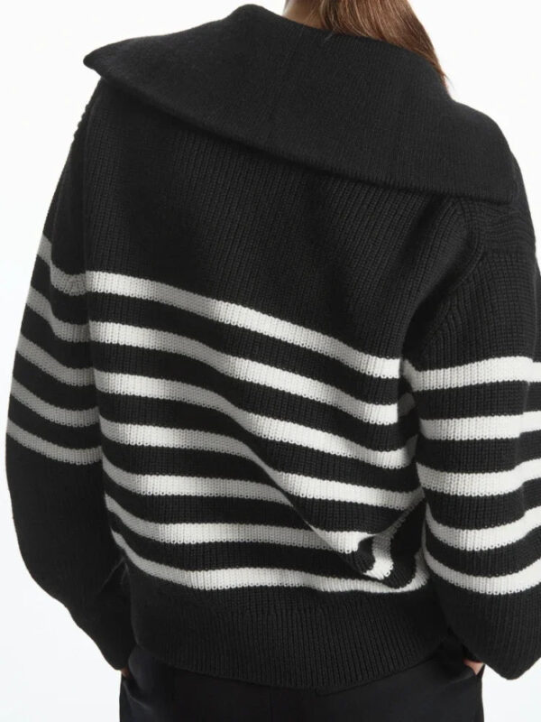 S38e43674e3c34e639c6d0432972be167x.jpg Women's Turtleneck Loose Lapel Striped Knitwear Women Pulovers New Simplicity Half Zipper Casual Fashion Women Sweaters 2025