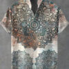 S392a4f2c349b48649ab7fe69decf60e9A.jpg 2025 Men's Mandala Flower Pattern Short Sleeve Shirt Summer Vintage New Linen Shirt men's Short Sleeve Leisure Holiday Streetwea
