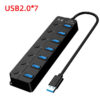 S39570c45ea77449cb21e53dd1df443e4s.jpg USB3.0 HUB 4in1 7in1 USB Splitter .0 USB Adapter Multi-Port Independent Power Switch Extender 30CM Cable