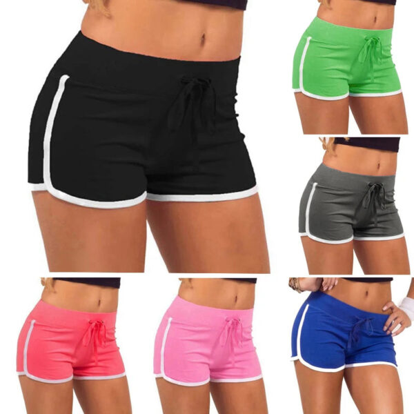 S397d1ddc871244a69dda06488b11b17eq.jpg 1pc Women Sports Yoga Shorts Skinny Patchwork Casual Tight Shorts Fashion Sexy Summer Girls Running Short Pants Gym Hip Training