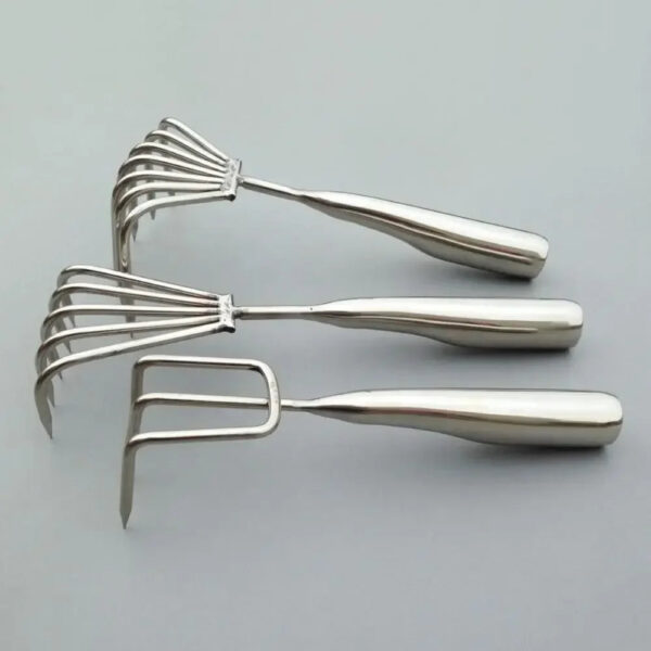 S3a434777de5143ecb0cc043a5542768bC.jpg Claws Garden Hand Rake Stainless Steel Manual Small Leaf Rakes Integrated Gardening Tool Weeding Removal Puller Garden Yard