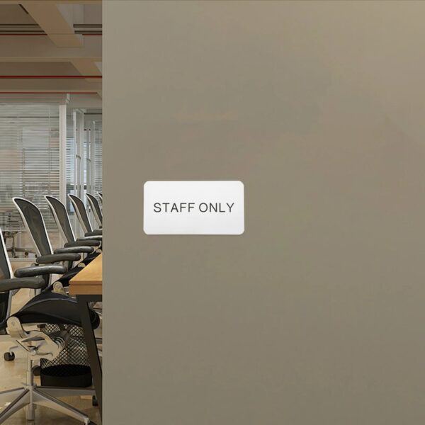 S3a7a581f57cc478d9a99fd7e2a1e48deJ.jpg Office Logo Employees Only Sign for Door Dedicated Replacement Aluminum Alloy Restaurant Staff Plate