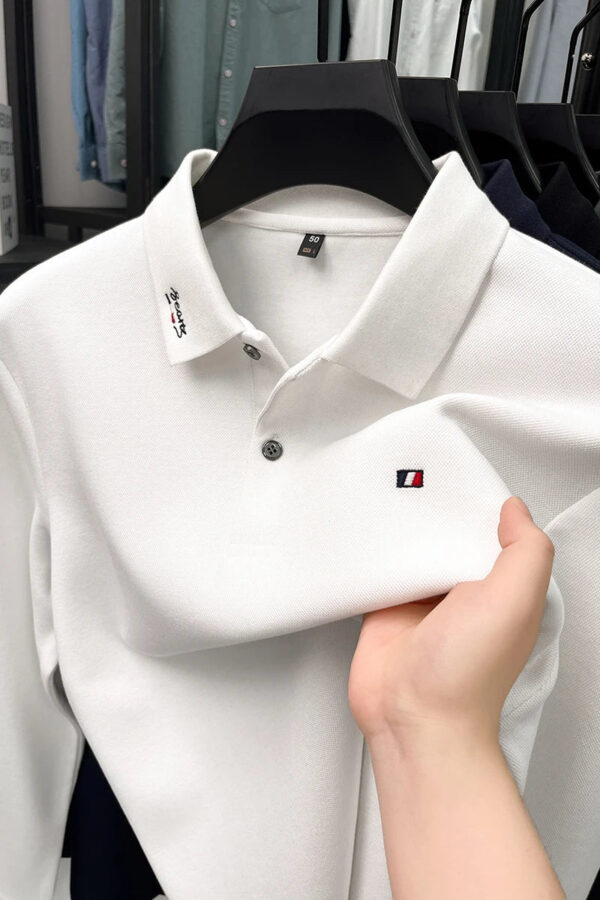 High end embroidery craft polo shirt long sleeved brand autumn Men's Wear comfortable breathable cotton casual business T-shirt
