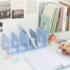 Desktop Four Grid Bookshelf Student Book Storage Bookshelf For Office Documents File Bag For Books Stationery Organize Supplies