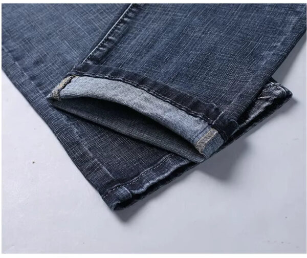 Wthinlee New Business Men's Jeans Casual Straight Stretch Fashion Classic Blue Black Work Denim Pant Trousers Male  Clothing