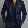 S3b6c1bc97ecd4a9e9f8d01a637e6593bF.png Elegant Men's Suit Sets- Slim Fit Tuxedo Set for Weddings & Formal Occasions, Black Suit