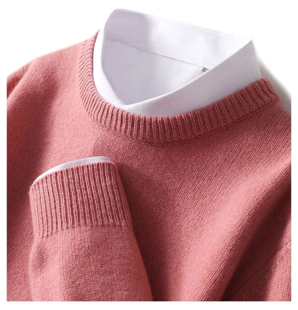 S3b801845c6c74fad91915f065eae10781.jpg Autumn Winter Men Cashmere Sweater O-neck Soft Warm Pullovers Male Loose Knitted Shirt Korean men's winter blouse