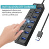 S3bb018d4235b4895b5b2c409fed5f96dv.jpg USB3.0 HUB 4in1 7in1 USB Splitter .0 USB Adapter Multi-Port Independent Power Switch Extender 30CM Cable