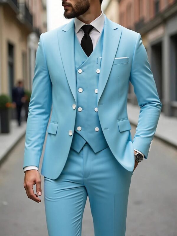 Classic Wedding Tuxedos Slim Fit Bridegroom For Men 3 Pieces Groomsmen Suit Male Formal Business Men Suits(Jacket+Vest+Pants)