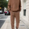 S3c87509be3b049b2bd0516e3297e0a95N.jpg Men's Autumn and Winter Solid Color Hoodie+jogging Pants Two-piece Set Fashionable Outdoor Casual Sportswear Men's Tracksuit