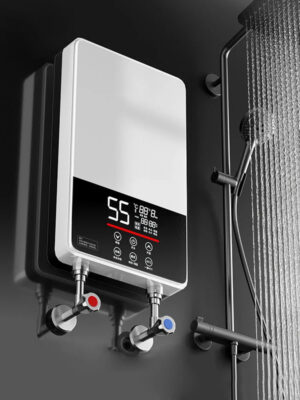 S3ca142e1d2b14325863f4f6e4bcd6b73g.jpg DMWD Electric Thermostatic water heater 7000W Remote Control Instant heating waterproof tankless water heater for shower bath