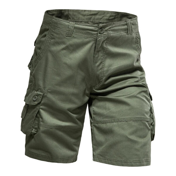 S3d8424196d714aefb36094b845f976aeD.jpg Men's Shorts Loose Large Size Multi-Pocket Overalls Summer Cotton Comfortable Nickel Pants Outdoor Casual Sports Beach Pants