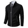 S3db56cba982541f9aaa80690e6561094Z.jpg Autumn Winter Men's Casual Sweaters Solid Color Turtleneck Sweater Cardigan Fleece Zipper Cardigan Knit Jackets