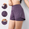 S3e1e0cf330f6413abc8d6a4cd8667d48F.jpg quick-drying women's running shorts sports layer elastic waist active sports shorts with pockets yoga shorts