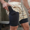 S3e492e864f7e40cb923b9bd436c864525.jpg Running Shorts Men Sportswear 2 In 1 Compression Jogging Short Pants Double-deck Bottoms Gym Fitness Training Sport Shorts