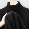 Men's Slim Fit Long Sleeve Turtleneck Sweater Anti-Pilling High Quality Knitted Solid Color Pullover Trendy Men's Clothing