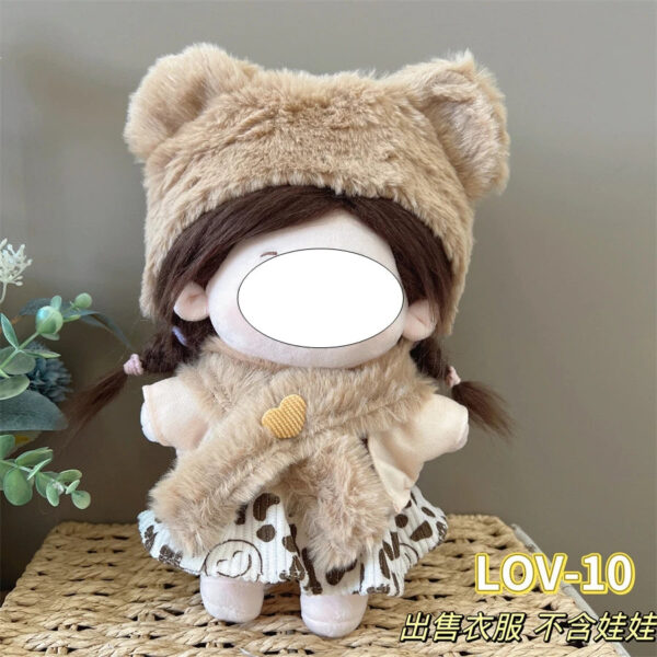 S3e9431c7dc38425c976f4e1bd7167b5fY.jpg 20cm Cotton Doll Clothes Cute Dress Lolita Vintage Doll Clothes for Plush Doll Idol Dolls For Cotton Stuffed Dolls Accessories