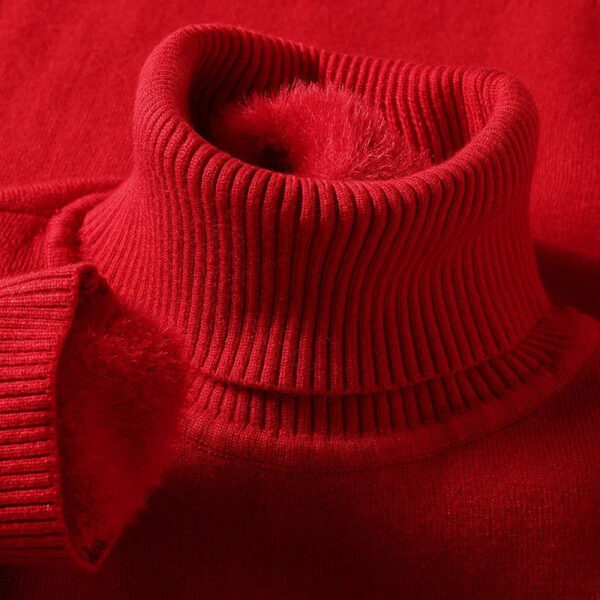 Men's Slim Fit Long Sleeve Turtleneck Sweater Anti-Pilling High Quality Knitted Solid Color Pullover Trendy Men's Clothing
