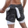 S3e9ee944a0574e6bbf1a65235503006dW.jpg Men Shorts 2 In 1 Double-deck Quick Dry GYM Sport Shorts Fitness Jogging Workout Men Sports Short Pants