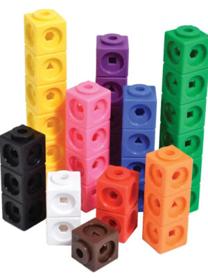 100Pcs Linking Cubes Maths Montessori Educational Toys Classroom Supplies Teaching Kids Learning Items Kinder Spielzeuge