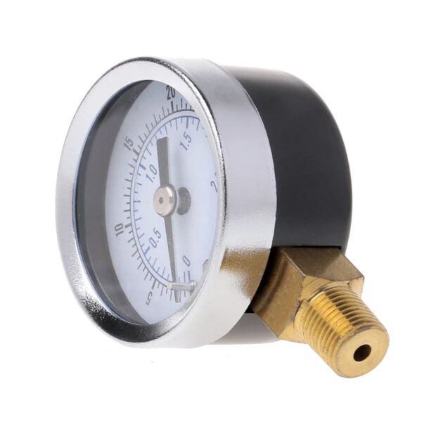 Utility Pressure Gauge 0-30psi 0-2bar Low Pressure Hydraulic Gauge Dual Scale Pressure Gauge 1/8" BSPT thread for Fuel