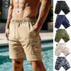 S401f10fc85bf45c7a6d4d8bad329d684f.jpg Men's Cargo Shorts Multi Pocket Casual Sports Summer Bermuda Shorts Loose Outdoor Travel Comfortable Durable Men Short Pants