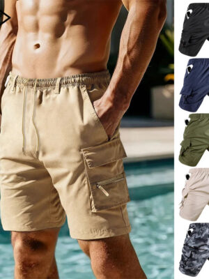 S401f10fc85bf45c7a6d4d8bad329d684f.jpg Men's Cargo Shorts Multi Pocket Casual Sports Summer Bermuda Shorts Loose Outdoor Travel Comfortable Durable Men Short Pants