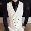 S4021ef3d7c294a8bae62d49bd32bdda5A.jpg Men Vest Black With Lapel Solid Double Button Waistcoat For Wedding Groom Banquet Business Casual Work Daily Men Suit Vest