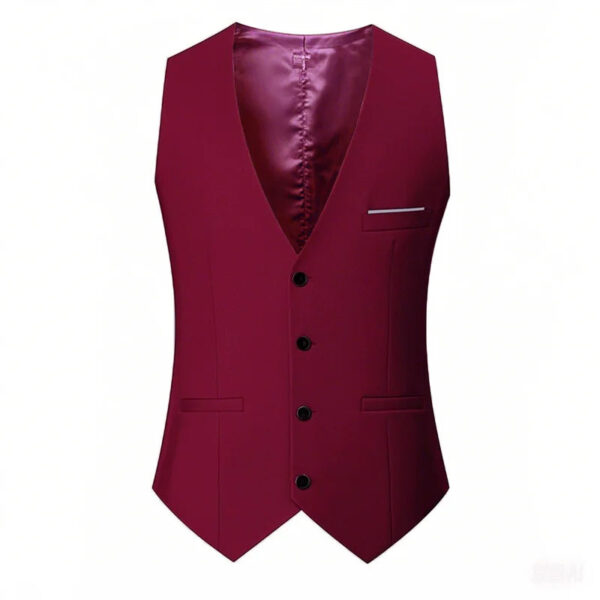 M-7XL Spring/summer Man Suit Vest Sleeveless Vest with Adjustable Waist Single Breasted Solid Color Business Suit Vest Wedding