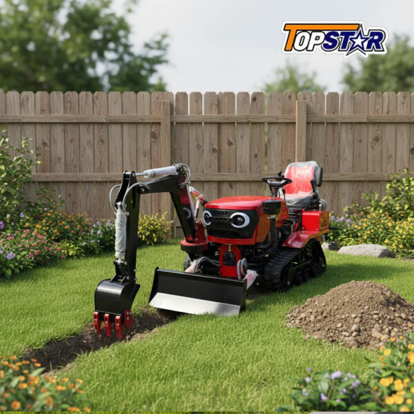 EPA Approved 35HP Mini Track Tractor Front Loader For Farm Garden Multi Attachment Digger Ripper Rotary Tiller Fast Ship