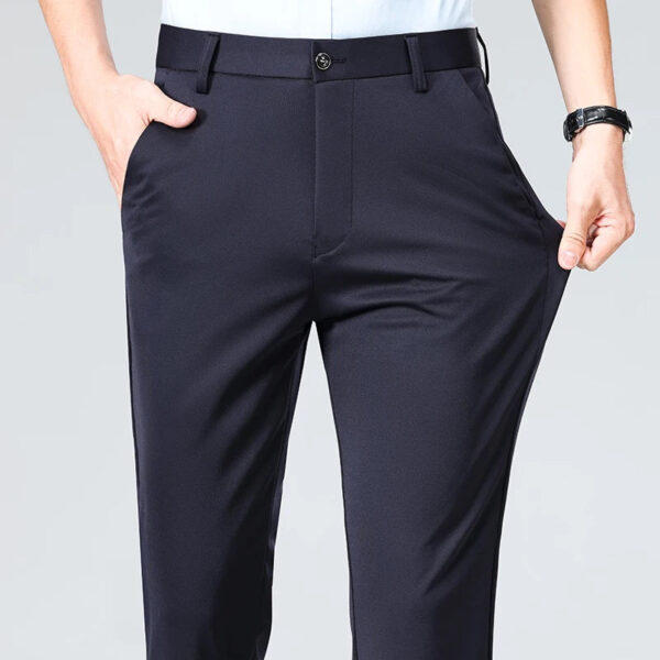 S40bc72481f0845a2a9029babaed72af51.jpg Summer Autumn Thin Trousers Men Formal Dress Suit Pants Work Pants Quality Business Casual Pants Black Wine Red Long Pants