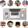 1 Pcs Large Size 600*300mm Office Desk Protector Mat PU Leather Waterproof Mouse Pad Desktop Keyboard Desk Pad Gaming Mousepad