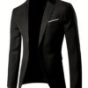 S41191e885631465f9ff43f5fa187a25fl.jpg Elegant Men's Suit Sets- Slim Fit Tuxedo Set for Weddings & Formal Occasions, Black Suit