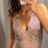 S41d54eba5303410cbd4d4e6b7e177f92i.jpg Floral Print V-Neck Sling Dress for Women Ruffle Detail Backless Long Party Gown Elegant Bodycon Style Casual Short Dress