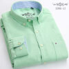 S42affe0b739a4654b28e10995d7ccc5ci.jpg New in shirt Cotton long-sleeve shirts for men slim fit formal plain tops single pocket solid color office tops fashion clothes