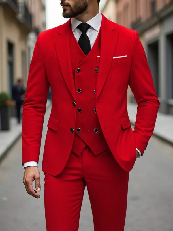 Classic Wedding Tuxedos Slim Fit Bridegroom For Men 3 Pieces Groomsmen Suit Male Formal Business Men Suits(Jacket+Vest+Pants)