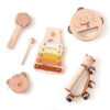 S437fc2cedef84f48a2934be201a15fa71.jpg 5pc Set Montessori Toys Baby Music Toys Musical Instrument Wooden Educational Toys Baby 0 3 Years Toys Bear Xylophone toys Gifts