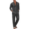 S43d2788a39814a4e8c27001e5aa86000E.jpg 2pcs Set Men's Cotton Linen Shirt and Pants Suits for Men Beach Wear Tracksuit Solid Color Shirts Sweatpants Hawaiian Vacation