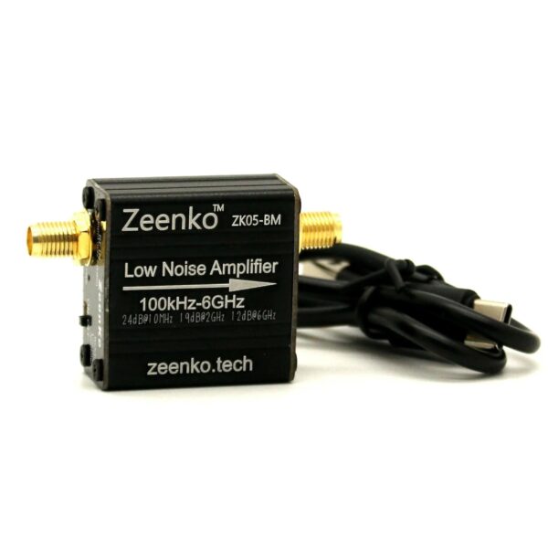 S43ec132c9ce743a9a0a1382736716107E.jpg Zeenko BM series Low Noise Amplifier 100KHz-6GHz/10GHz Battery included 20dB High Gain LNA RF Power Preamplifier Module