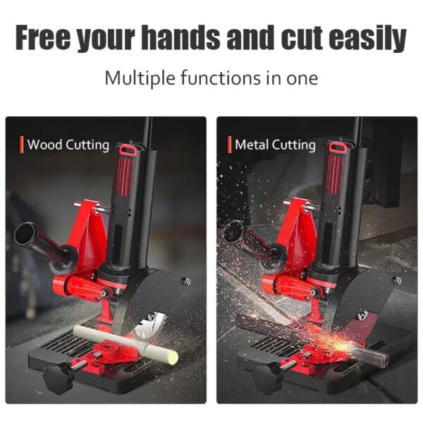 Angle Grinder Stand Support Bracket Holder for 100-125mm Cutter Cast Iron Base Power Tool Accessory - Adjustable Grinder Holder