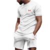 S443af23358c34b59bec92dfbcee0b88bW.jpg New summer men's casual shortsleeved shorts 2-piece city street fashion T-shirt shorts suit men's cool run hot sale