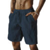 S4458785c80984f0bb37c29e27d285dc6u.jpg Summer New Men's Breathable Shorts Hawaii Beach Short Pants Male Solid Color Trousers Loose Lightweight Short Streetwear