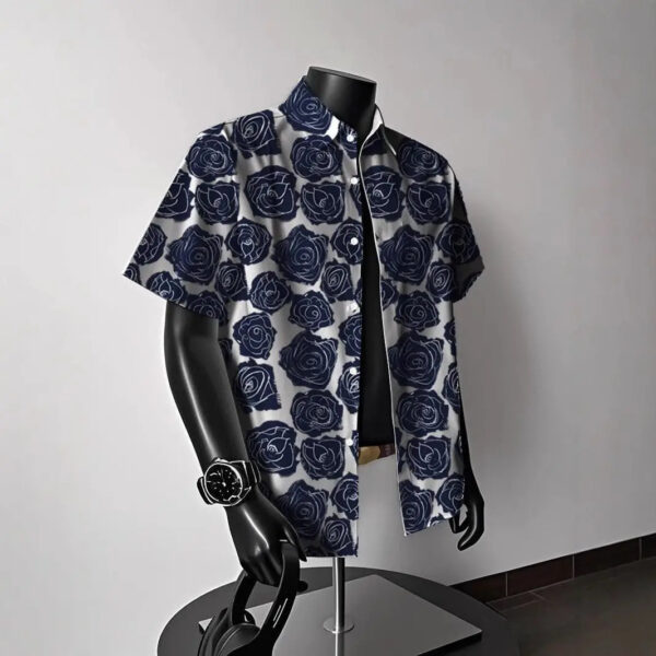 S44a9e0aa8eb646d0a12fa9c94f086189v.jpg American Vintage Floral 3D Print Hawaiian Style Loose Short Sleeve Shirt