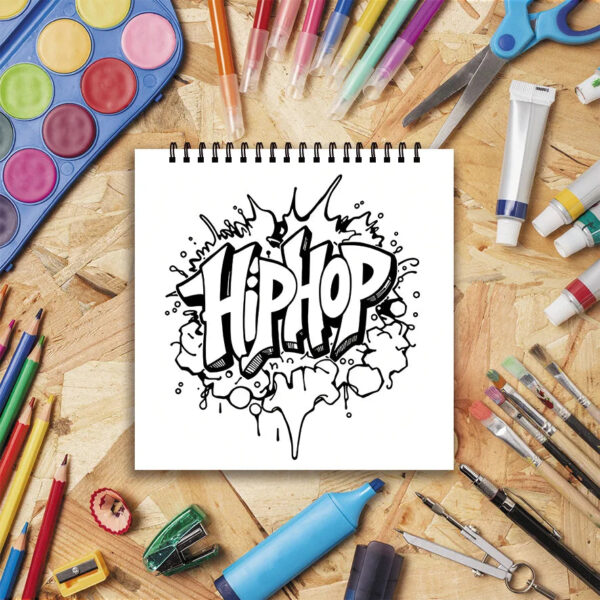 S44ba0866a2694037a1b31cfdd0b1884e8.jpg Adult Graffiti Coloring Book - 8.27×8.27 Inches, 22 Pages. Vibrant Street Art for Relaxation. Great Gift & Creativity Fans